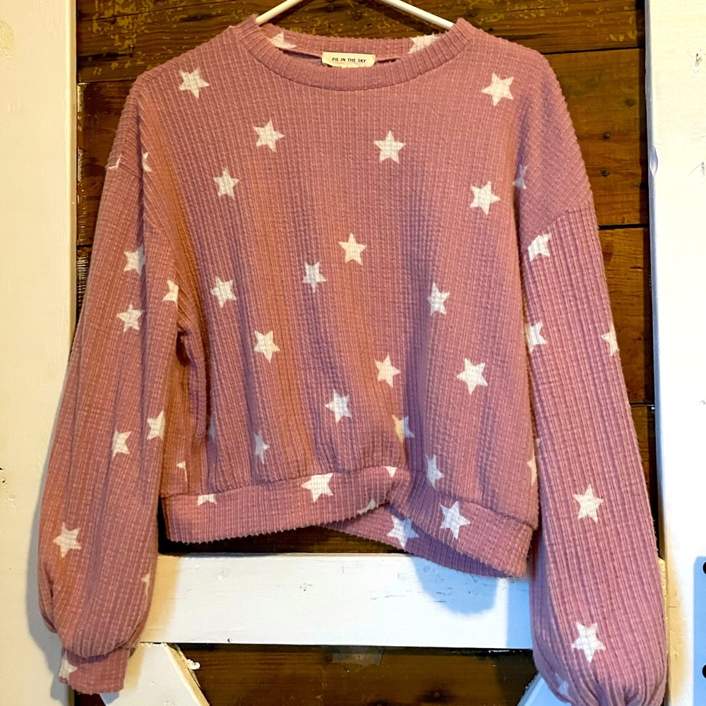 Midriff pink sweater